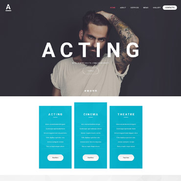 School Actor-training Responsive Website Templates 56036
