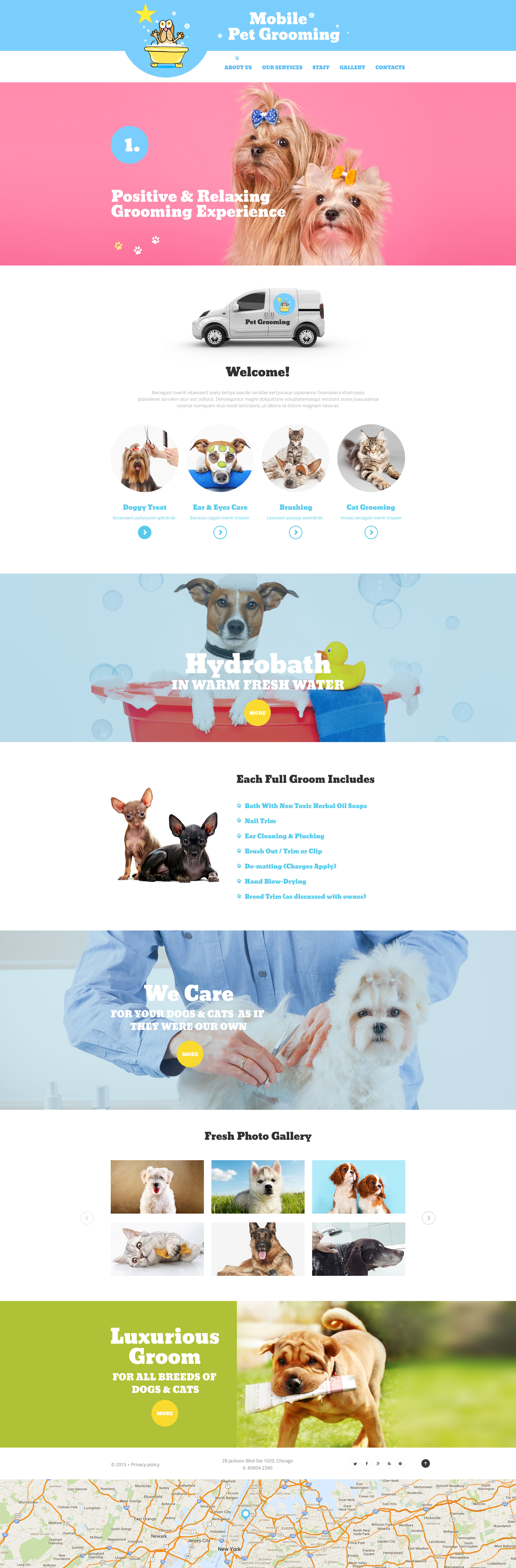 Mobile Pet Grooming Website Template