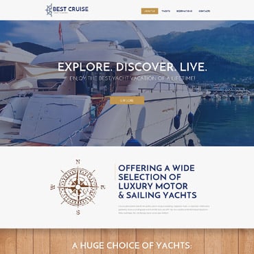 Club Yachting Responsive Website Templates 57547