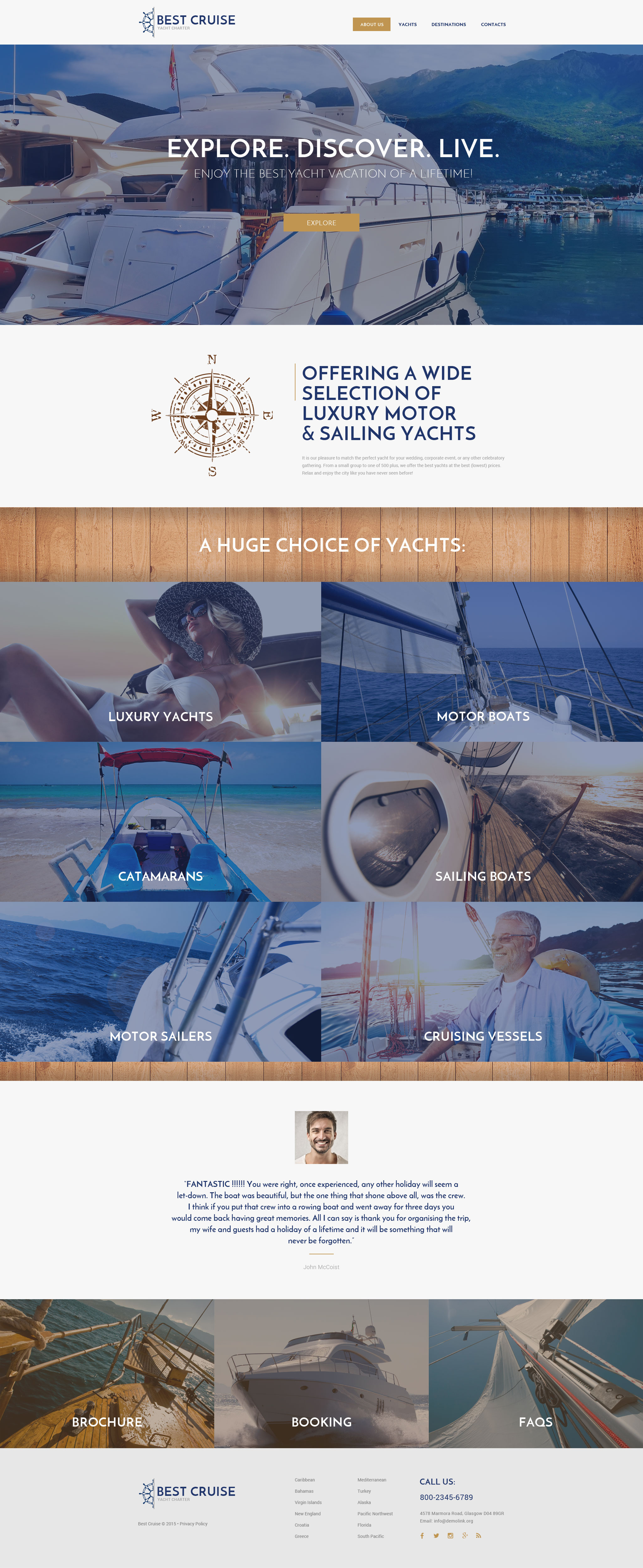 Yacht Charter Website Template
