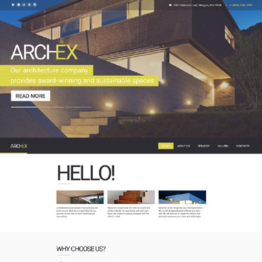 Architecture Company Responsive Website Templates 57603
