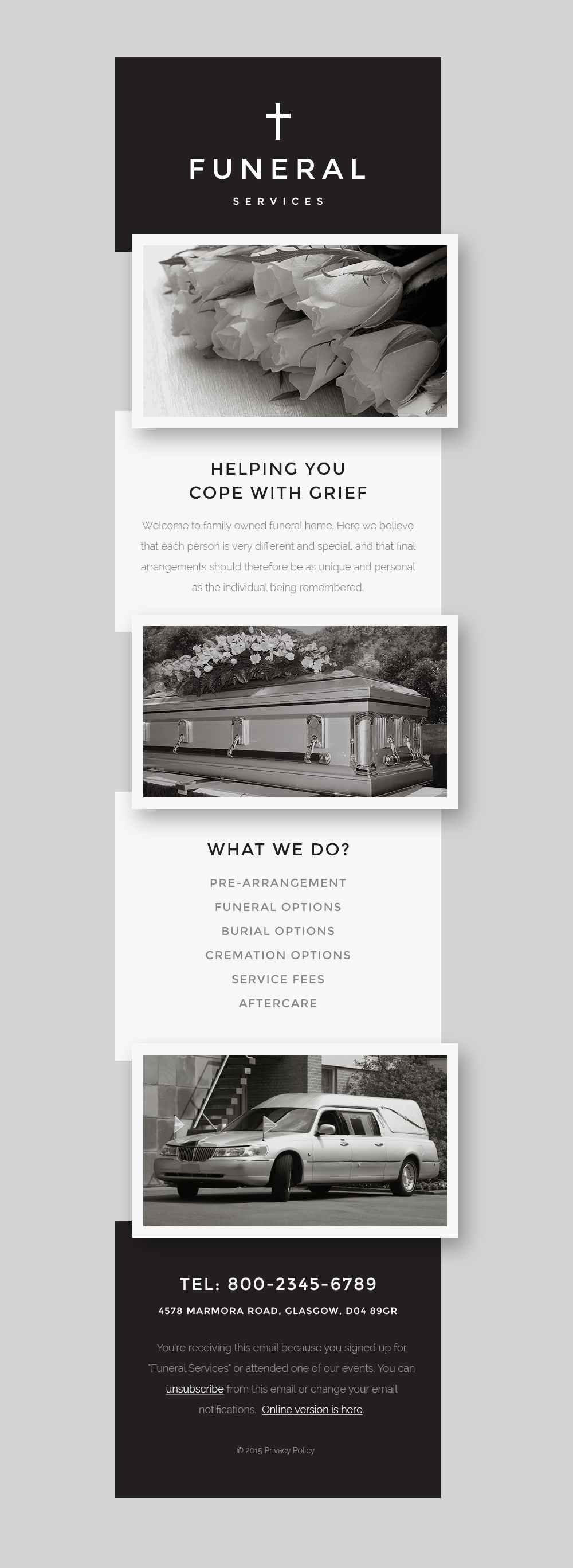 Funeral Services Responsive Newsletter Template