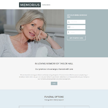 Funeral Company Landing Page Templates 57635