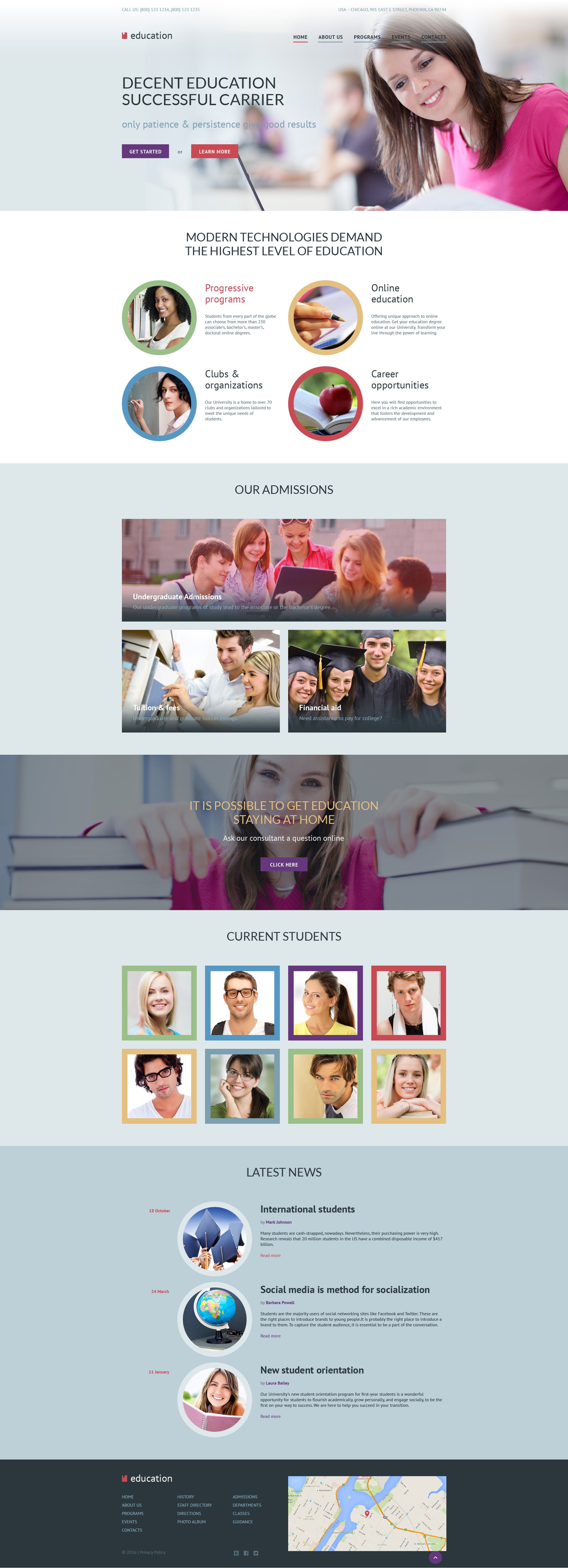 Education Responsive Website Template