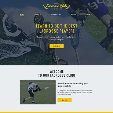 Club Game Responsive Website Templates 57662