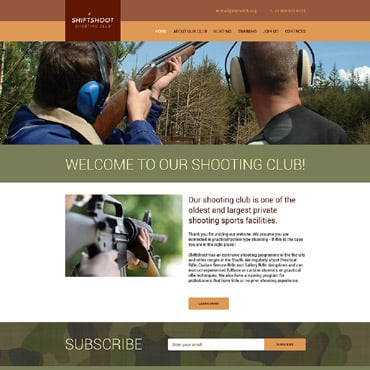 Shooting Club Responsive Website Templates 57665