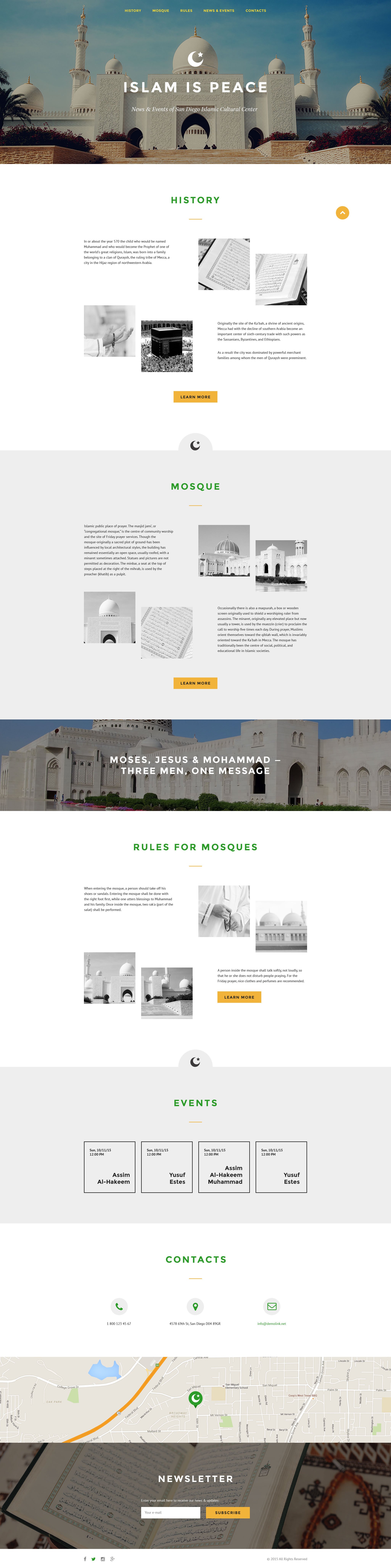 Islam Responsive Landing Page Template