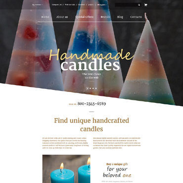 Candles Store OpenCart Templates 57722