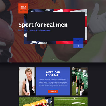 Football Rugby Landing Page Templates 57734