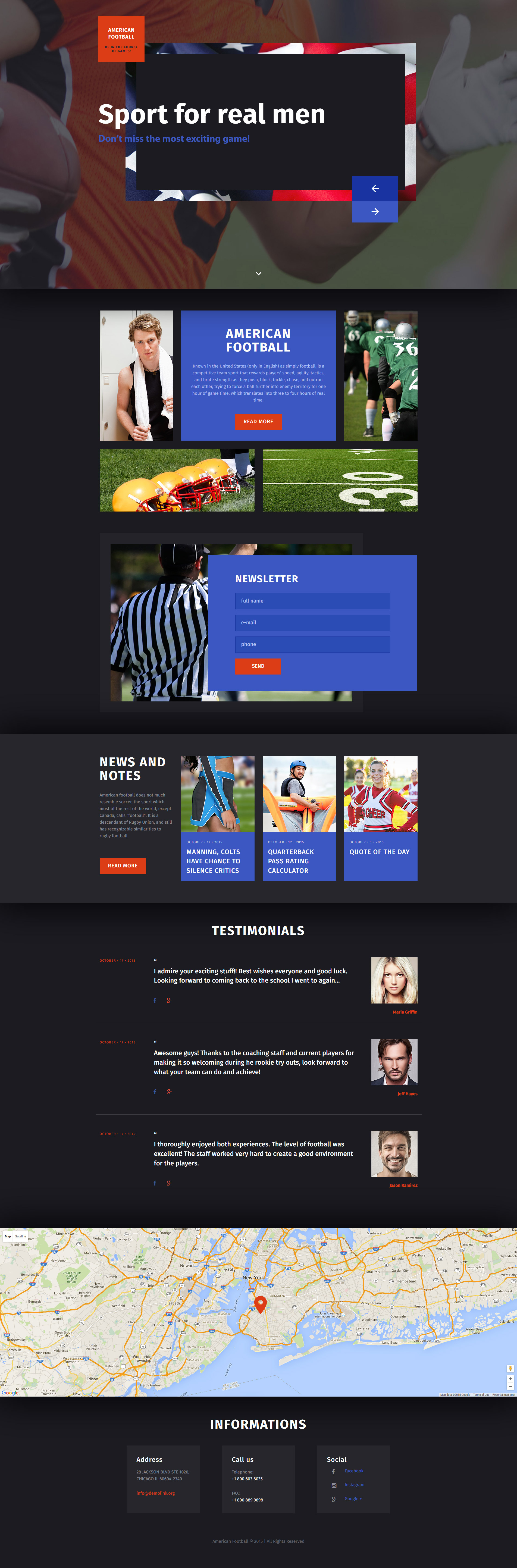 Rugby Responsive Landing Page Template