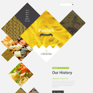 Company Pasta Responsive Website Templates 57750