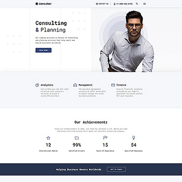 Accounting Financial Responsive Website Templates 57782