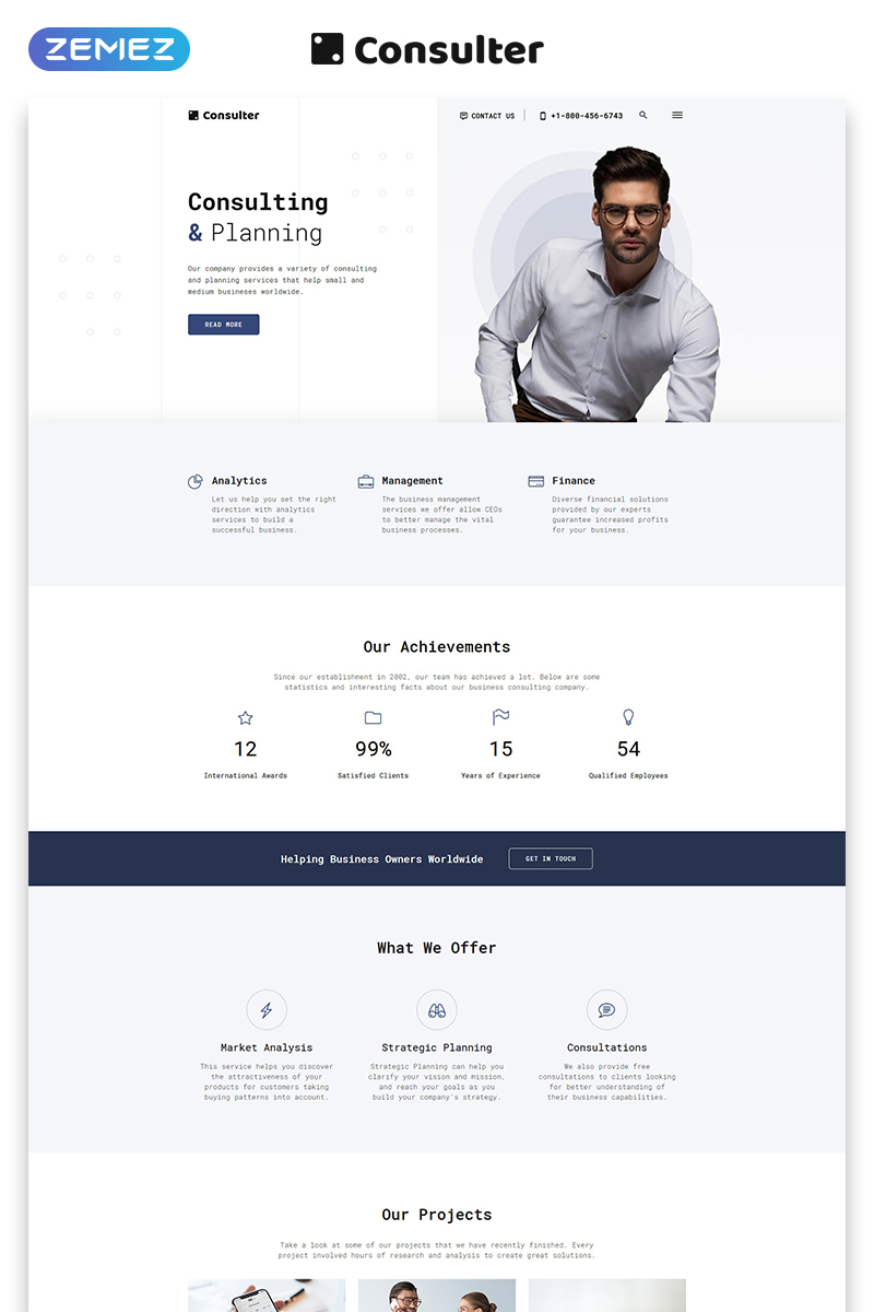 Consulter - Stylish Consulting Company Multipage HTML Website Template