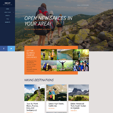 Hiking Club Responsive Website Templates 57804