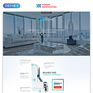 Glass Frame Landing Page Templates 57808