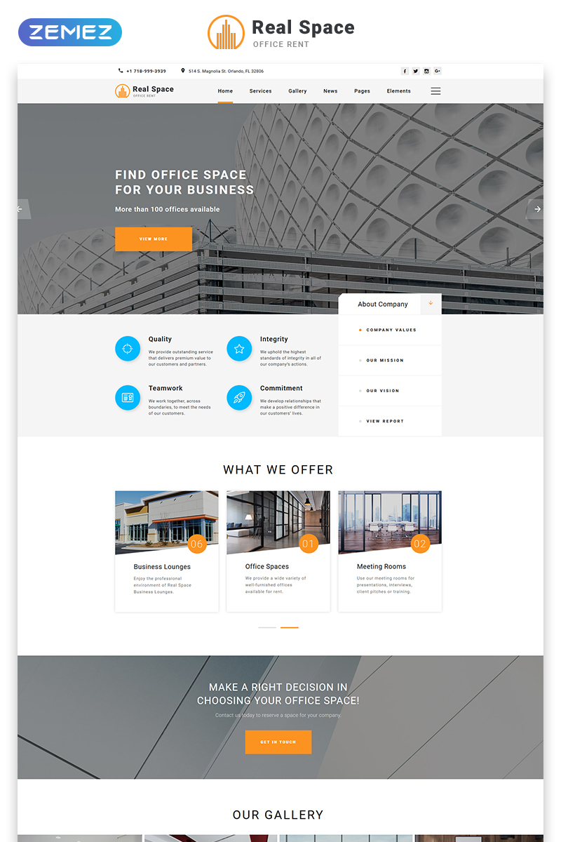 Real Space - Real Estate Modern Multipage HTML5 Website Template