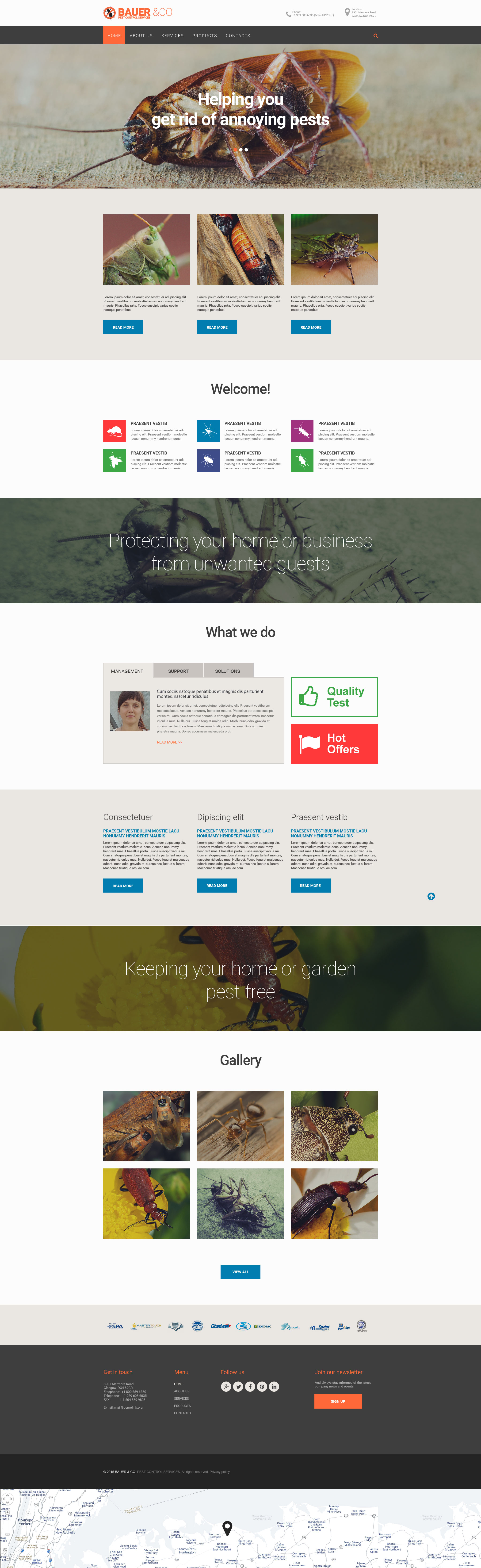 Pest Control Responsive Website Template