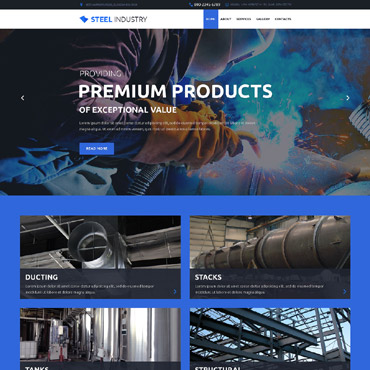 Industrial Metal Responsive Website Templates 57852