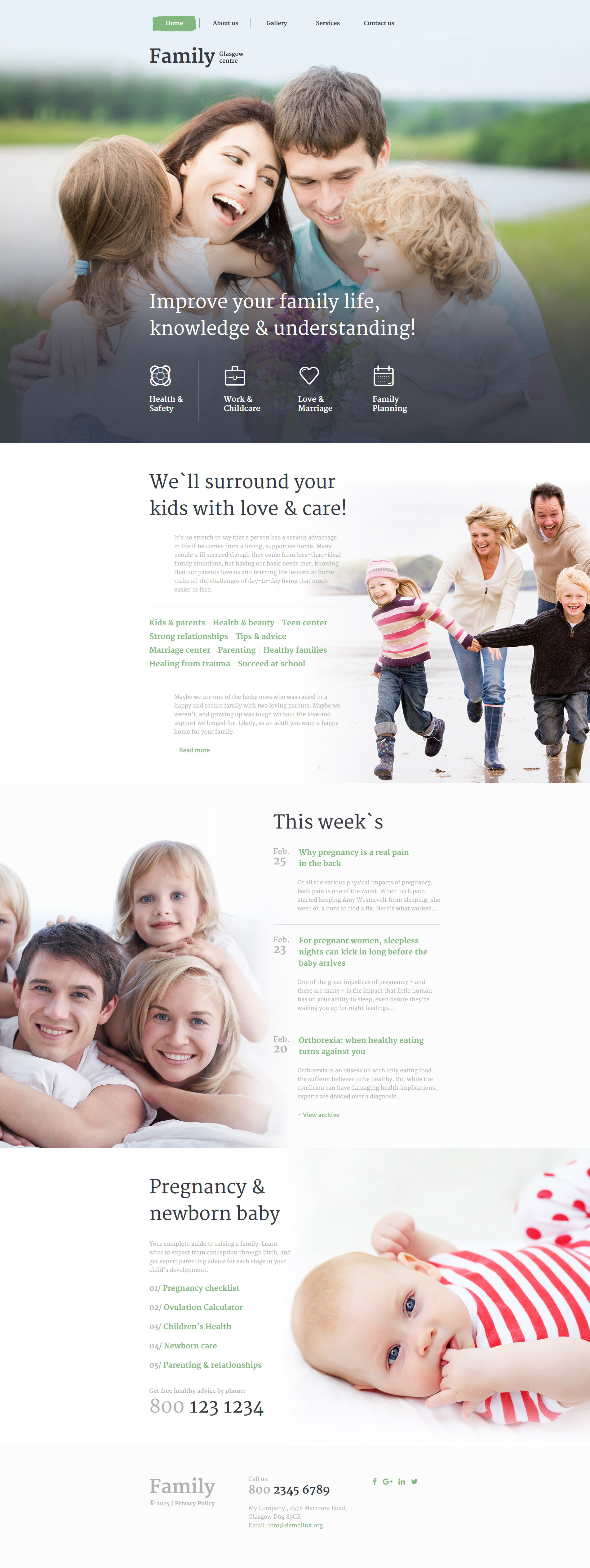 Family Centre Website Template