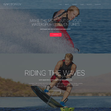 Runner Wakeboarding Responsive Website Templates 57890