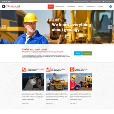 Mining Company Responsive Website Templates 57893