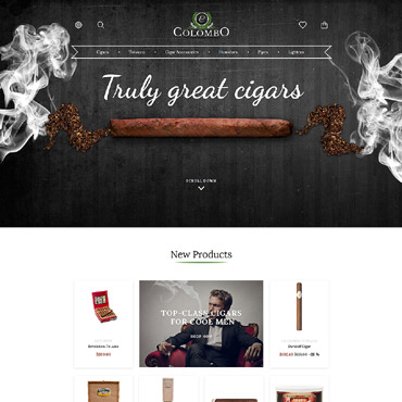 Cigars Cigarette Prestashop Templates 57936