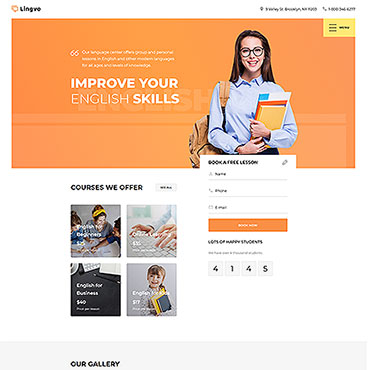 Classes Learning Responsive Website Templates 57938