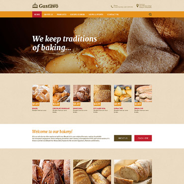 Bread Bakery Responsive Website Templates 57941