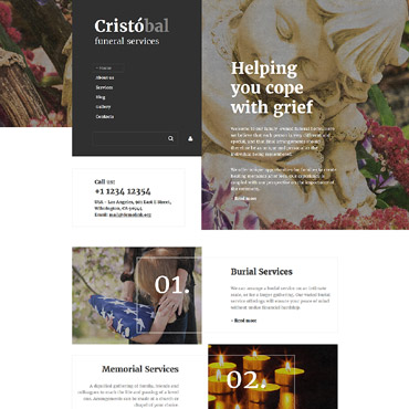 Funeral Company Responsive Website Templates 57965