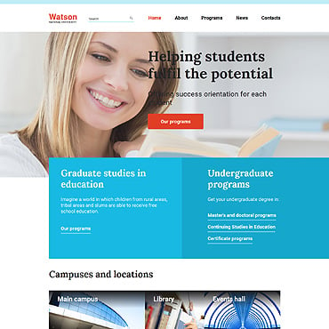 National Universoty Responsive Website Templates 57966