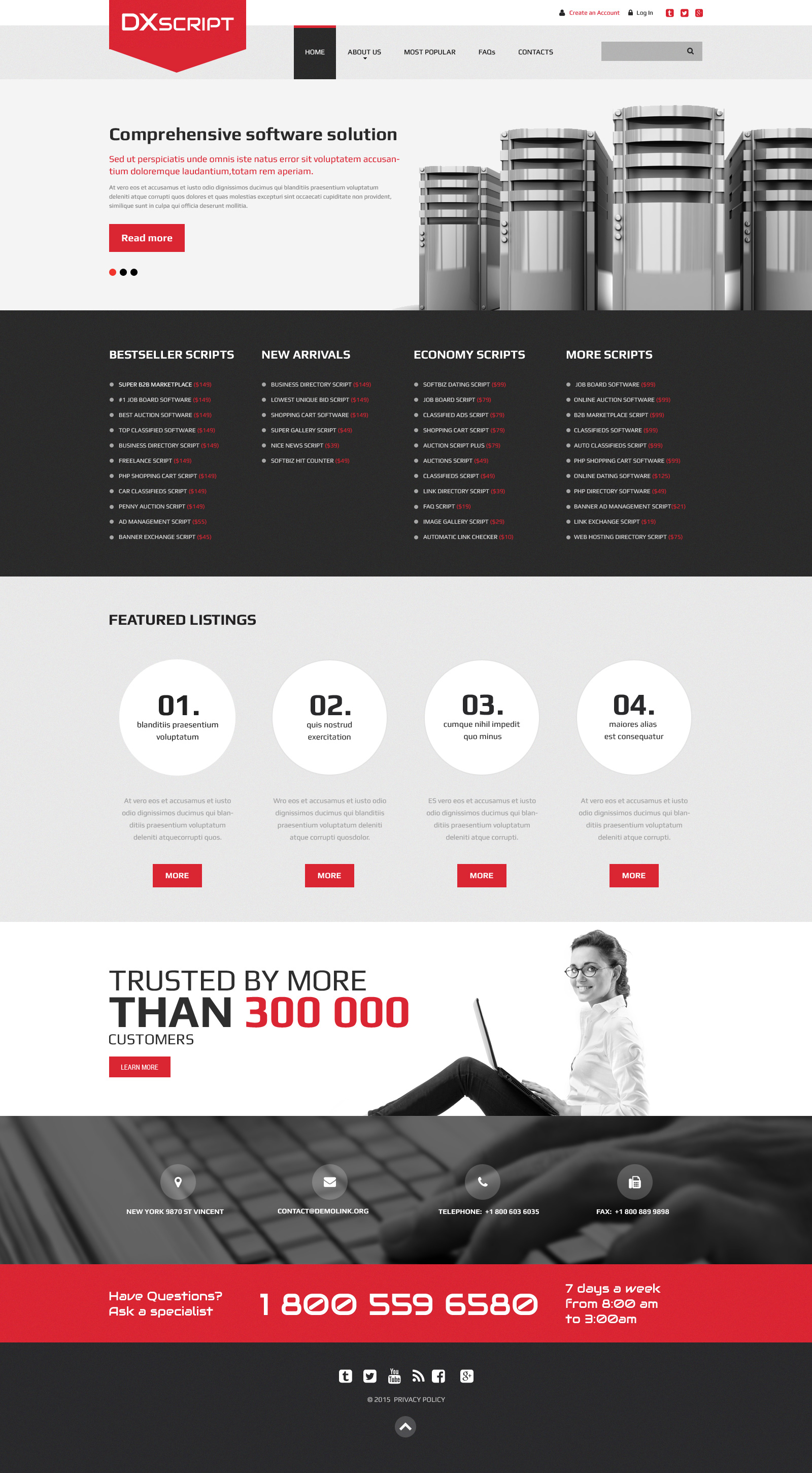 Software Responsive Website Template