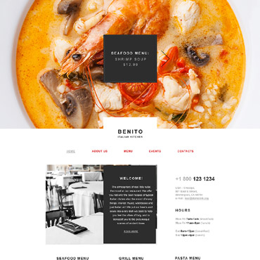 Dishes Restaurant Muse Templates 58045