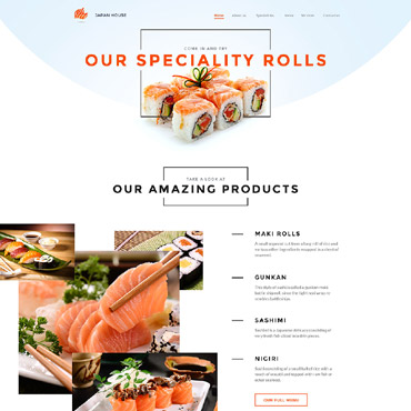 House Sushi Responsive Website Templates 58056