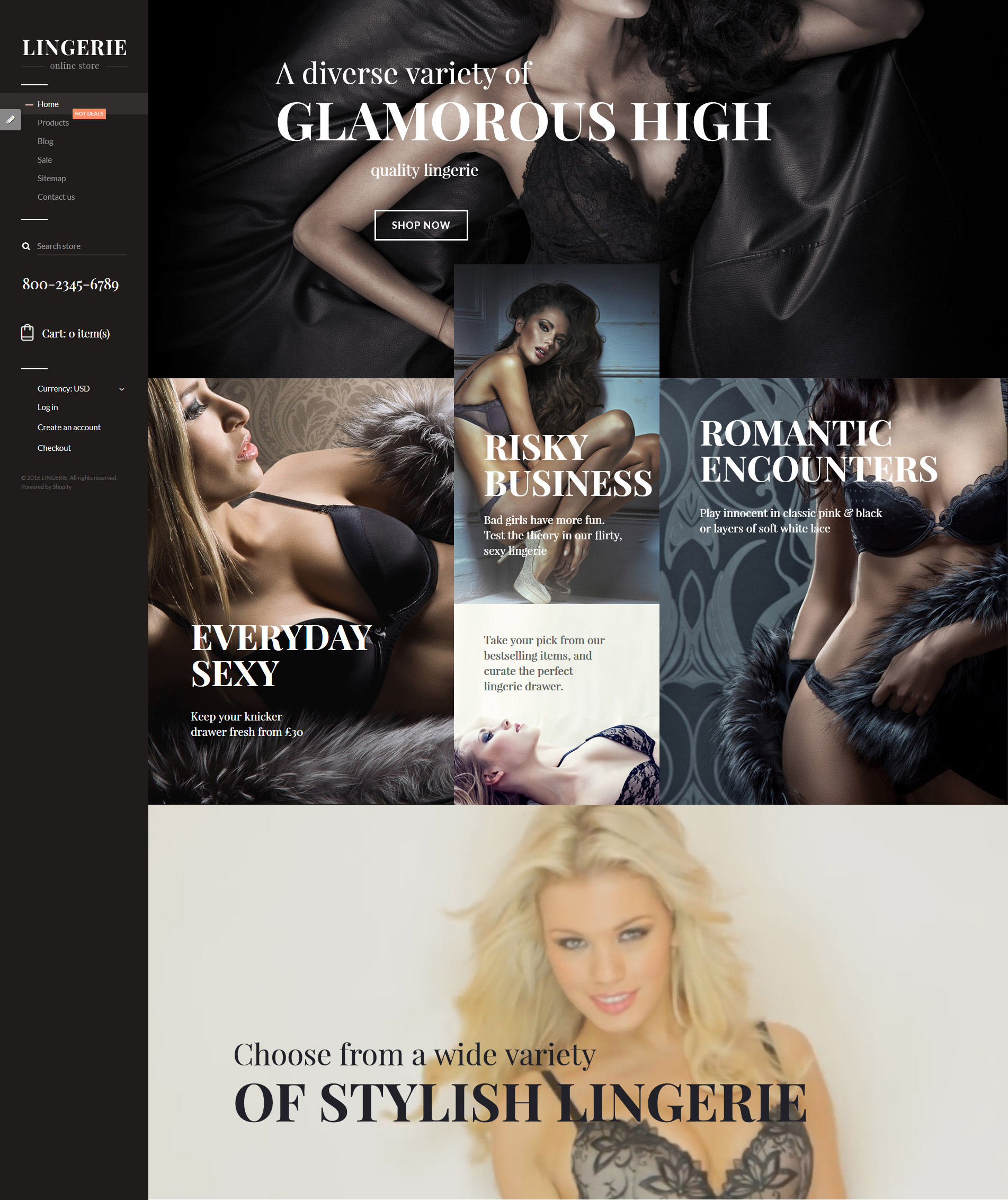 Lingerie Responsive Shopify Theme for Underwear
