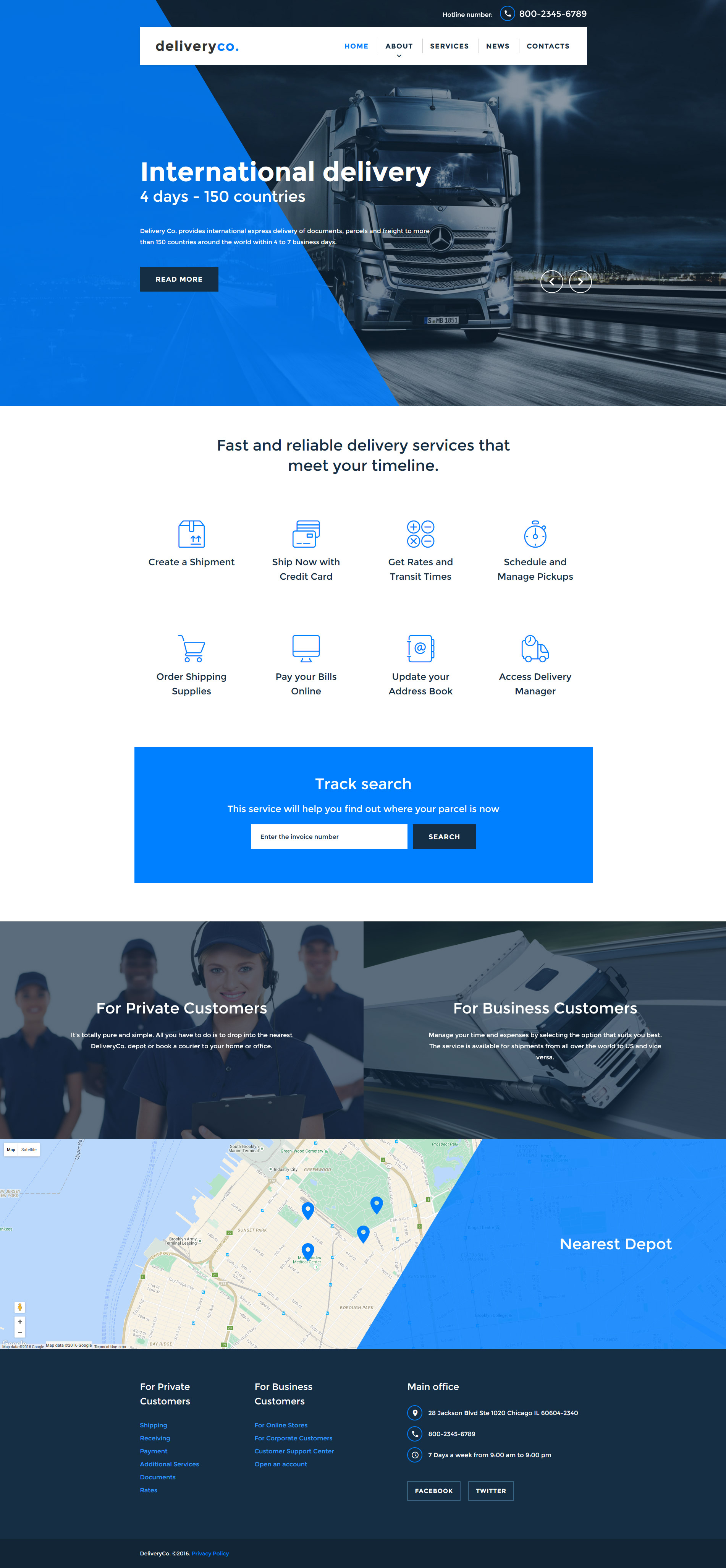 Delivery Services Website Template