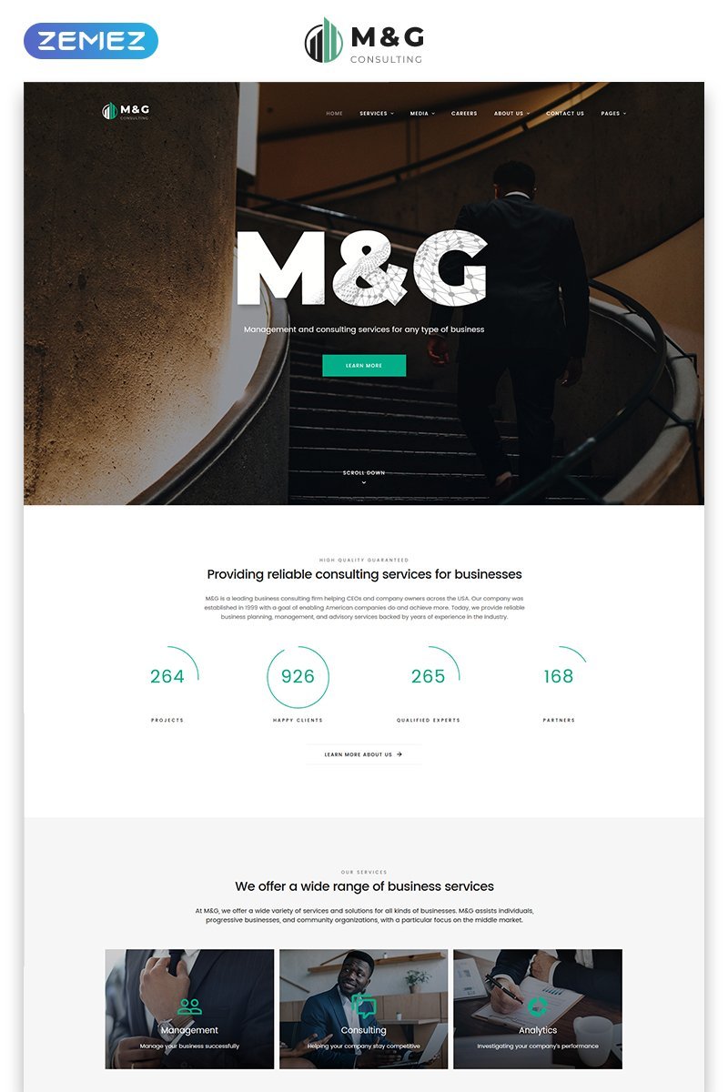 M&G - Consulting Multipage HTML5 Website Template
