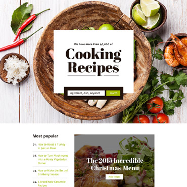 Recipe Cooking Landing Page Templates 58167
