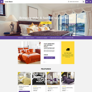 Bed Linen OpenCart Templates 58189