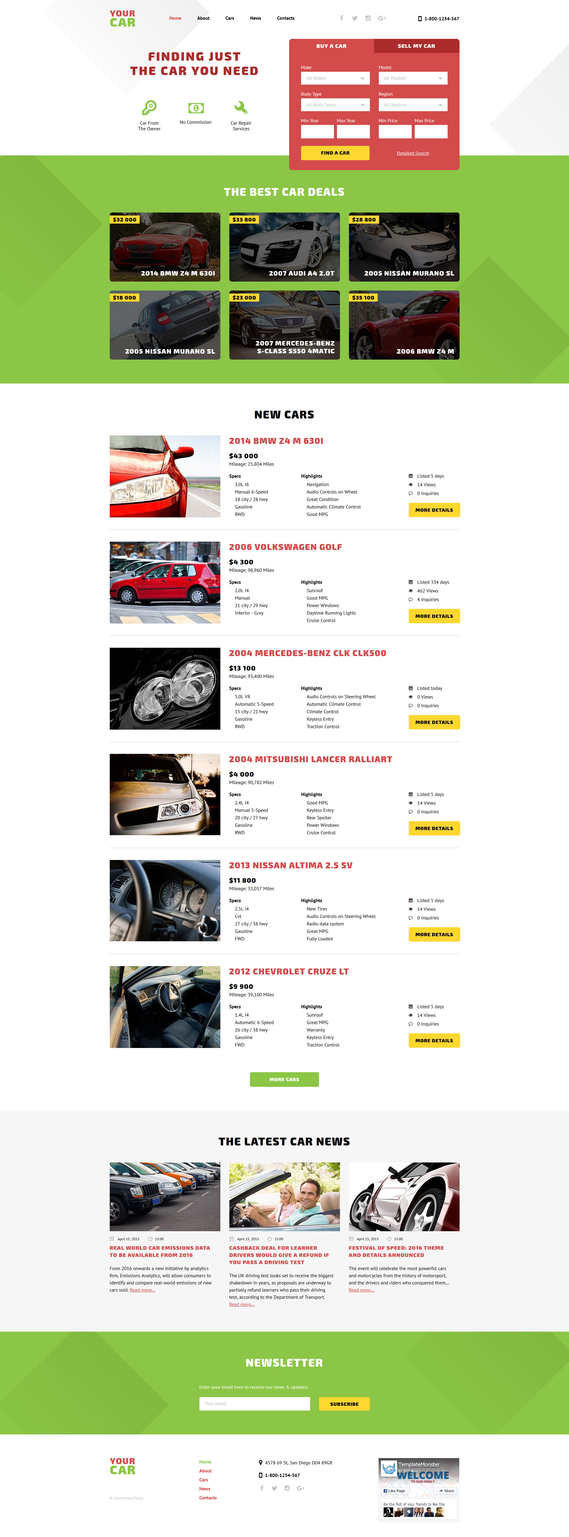 Your Car Website Template