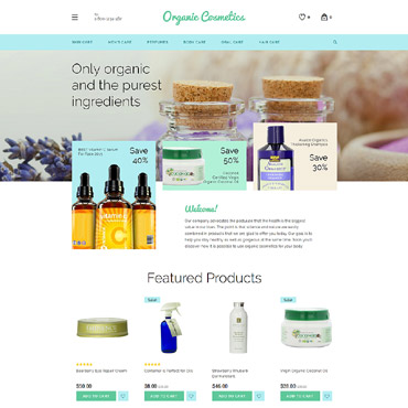 Cosmetic Organic OpenCart Templates 58207