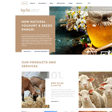 Agriculture Company Responsive Website Templates 58210