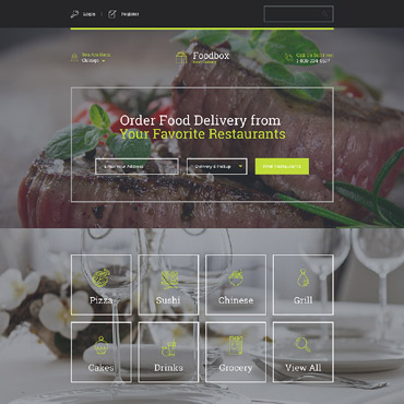 Food Delivery Landing Page Templates 58223
