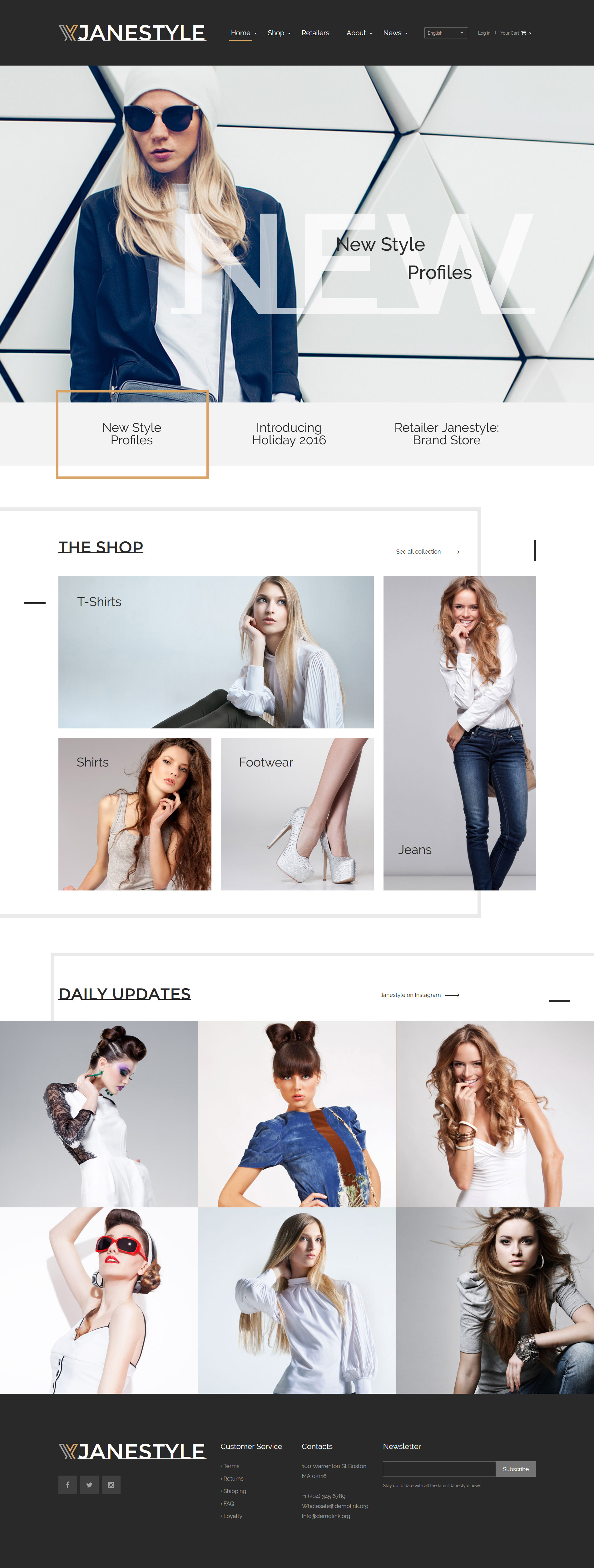 JaneStyle - Fashion Website Template