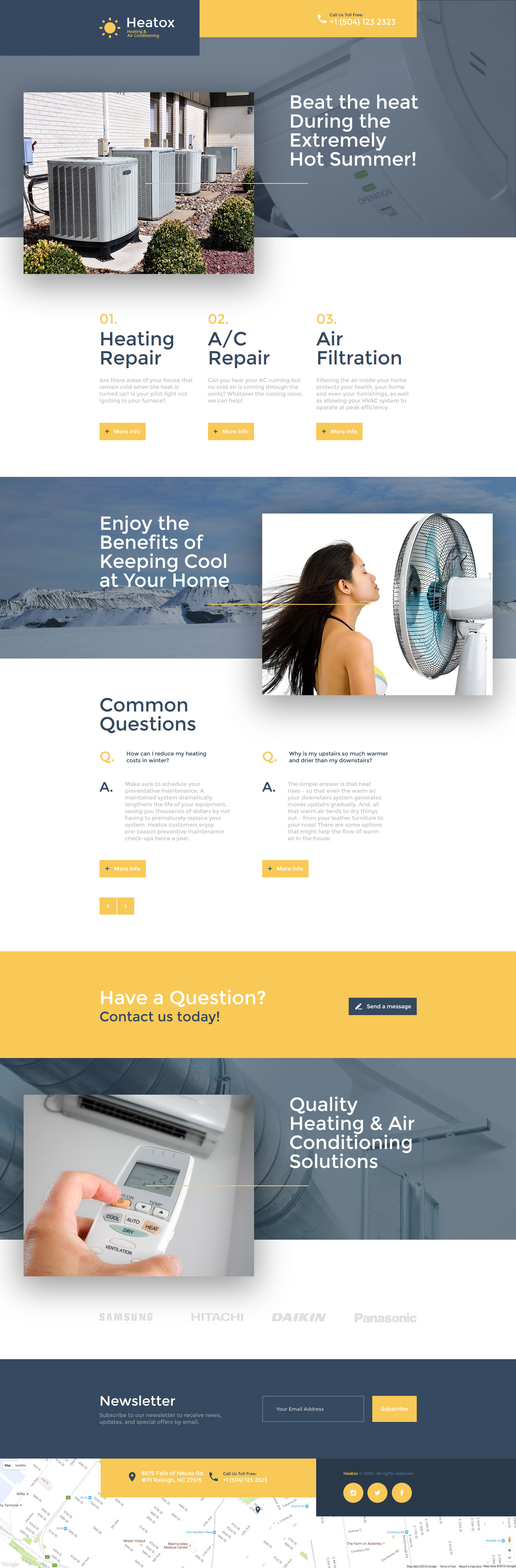 Air Conditioning Responsive Landing Page Template