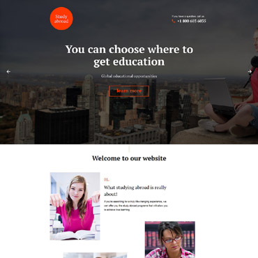 Abroad Study Landing Page Templates 58259