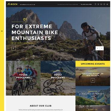 Mountain Bike Responsive Website Templates 58299