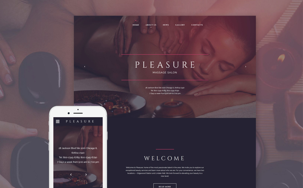  Massage Website Template 