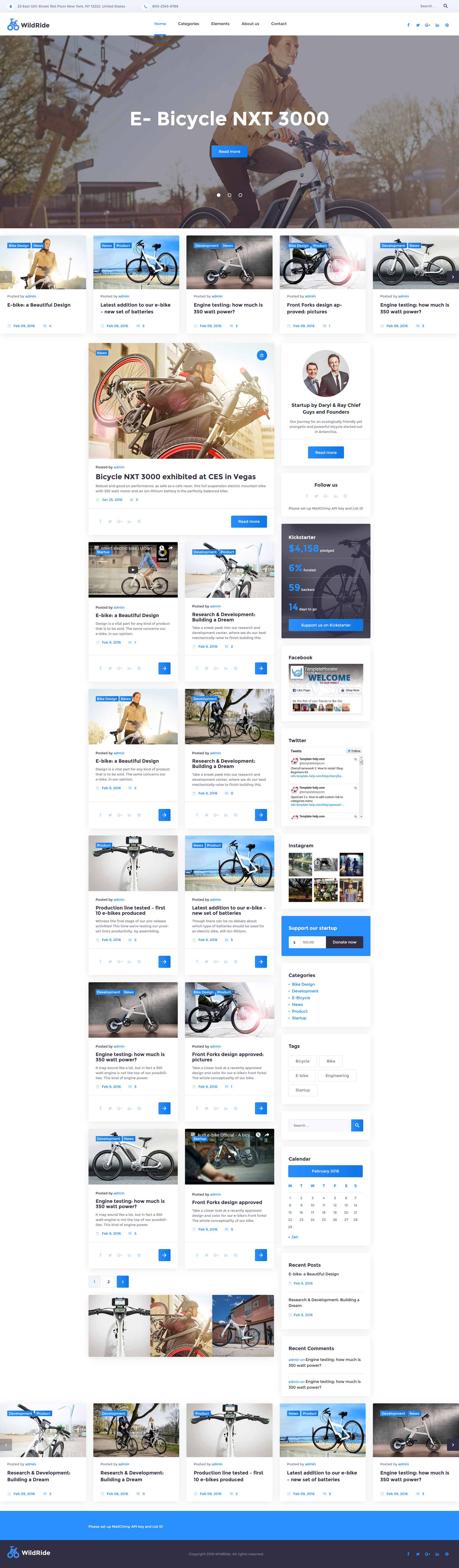 WildRide - Sports Bicycle WordPress Theme