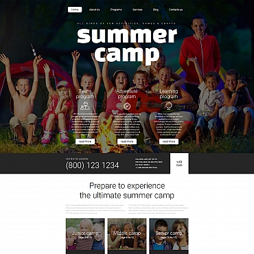 Camping Tourism Moto CMS 3 Templates 58416