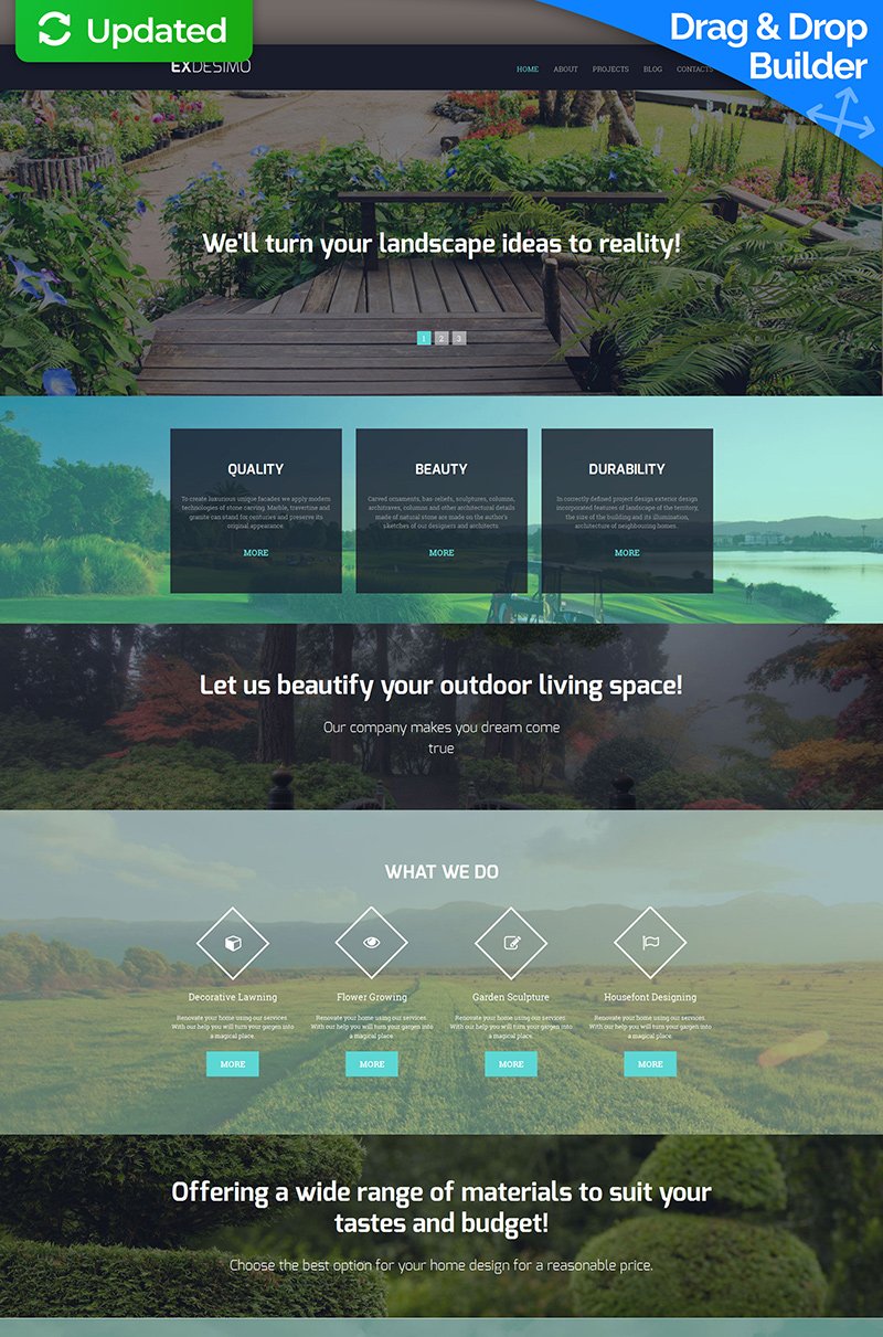 Landscape MotoCMS Website Design